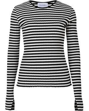 SALANIDA Brera Long-Sleeve Top B&W - Black