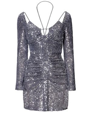 AGGI by HALEWSKI Dianna Diamond Mini Sequin Dress - Blue
