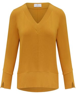 Auguri Mustard Jersey Top - Yellow