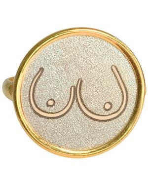 Florentis Jewellery La Ligne Signet Ring - Metallic