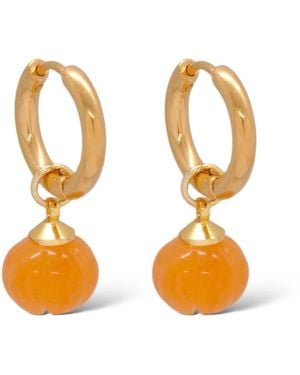 VALERIE CHIC Pumpkin Aventurine Earrings 18K - Orange