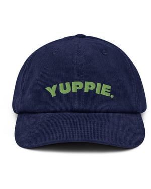 Quillattire Corduroy 'Yuppie' Embroidered Cap - Blue