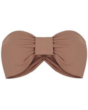 No'design Neutrals Ruched Detail Bustier - Brown