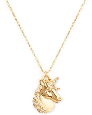 Seven Saints Mystical Unicorn Necklace, Over Sterling - Metallic