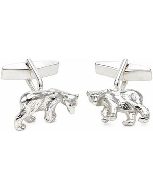 Simon Kemp Jewellers Polar Bear Cufflinks - Metallic