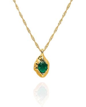 Classicharms Emerald Pendant Necklace - Metallic