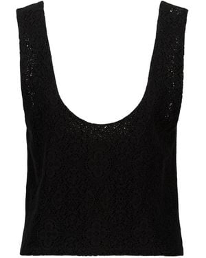 Marianne by Marie Jordane Sacha Crochet Top - Black