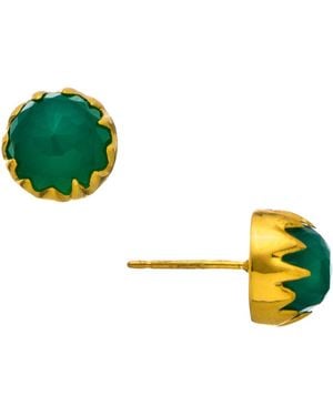 Heather Hawkins Jewelry Maleficent Dome Gemstone Stud Earrings - Green