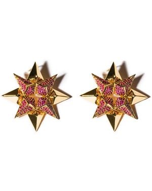 Kybele Studio Starburst Earrings - Brown