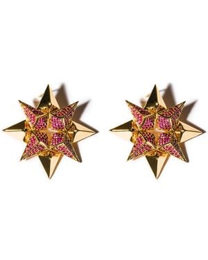 Kybele Studio Starburst Earrings - Brown