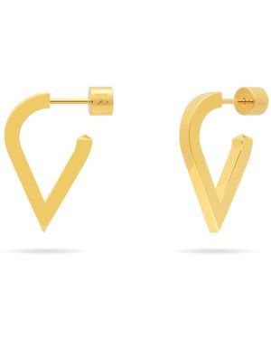 Meulien Stylized Waterdrop Drop Earrings - Metallic