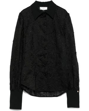 Nissa Embroidered Lyocell Shirt - Black