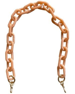 CLOSET REHAB Chain Link Short Acrylic Purse Strap - White
