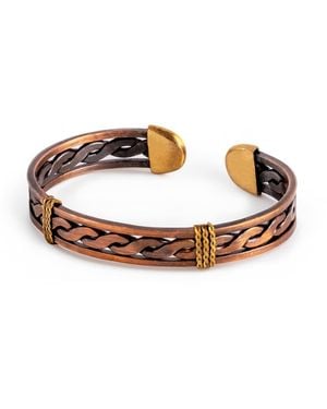 Anatoliacraft Mocha Copper & Brass Cuff Bracelet - Metallic