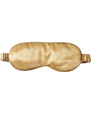 Soft Strokes Silk Pure Mulberry Silk Eye Mask Set Of Two - Natural
