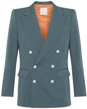 Ayana Designs Double Breast Tailored Jacket - Blue