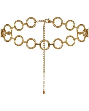 ANTONINIAS O Ring Metal Waist Chain Belt With Adjustable Chain Fastening - Metallic
