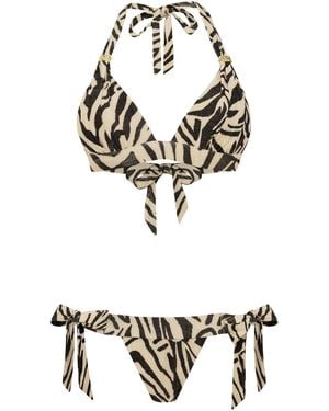 Leyla Maya Ltd Neutrals Annie & Natasha Bikini Set - Multicolour