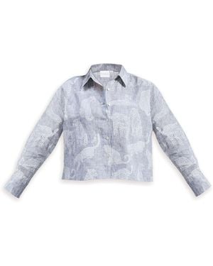 REISTOR Oversized Boxy-Fit Shirt - Blue