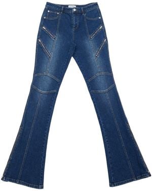Circular Path Zelda Zipper Jean - Blue