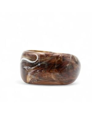 Miss Cecilia Mocha Marble Bangle - Brown