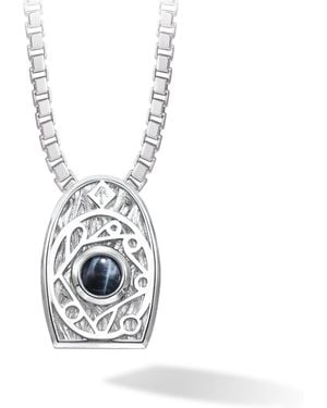 AWNL Hawk Eye Tiwaz Moving Ball Necklace - White