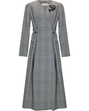 Exquise Regular Notched Lape Long Sleeve Aila Dress - Gray