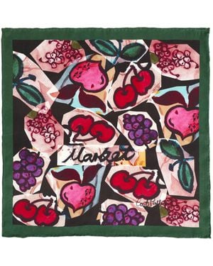Lost Pattern Lost Cherries Silk Pocket Square - Red