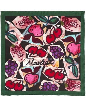 Lost Pattern Lost Cherries Silk Pocket Square - Red