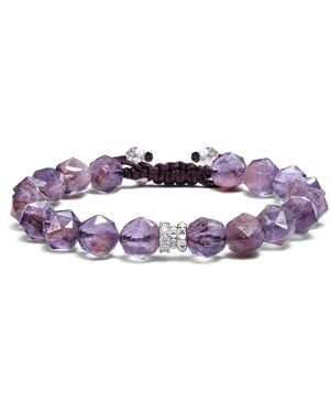 AWNL Rosa Roxburghii Phantom Quartz Macrame Bracelet - Purple