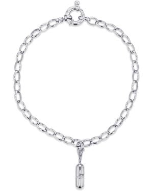True Rocks Sterling Mini Pill Charm On Belcher Bracelet - Metallic