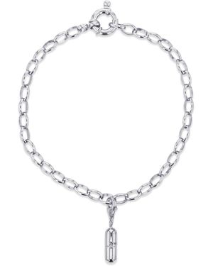 True Rocks Sterling Mini Pill Charm On Belcher Bracelet - Metallic