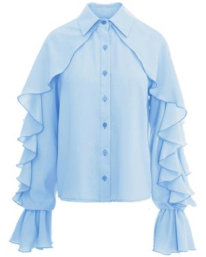 BLUZAT Baby Ruffled Shirt - Blue