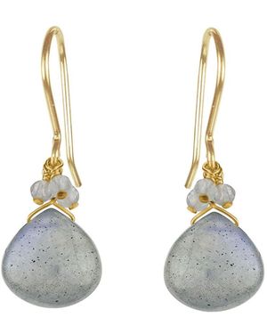 MOUNIR LONDON Labradorite Cluster Drop Earrings - Blue