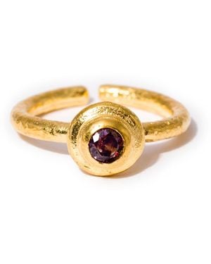 Kybele Studio Amethyst Gemstone Ring - Metallic