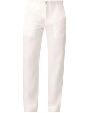 Haris Cotton Linen Trousers - White