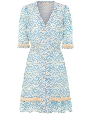 Guinea London Pale & Cream Summer Dress - Blue