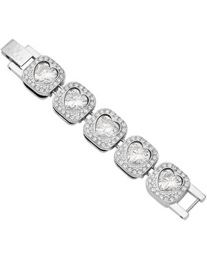 Arte Madrid Pet It On Heart-Shaped Riviere Necklace Extender - Metallic