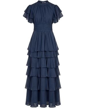 James Lakeland Tiered Ruffle Maxi Dress – - Blue