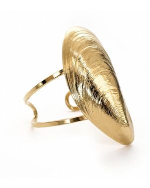 Volgara Bijoux Mussel Shell Cuff - Metallic