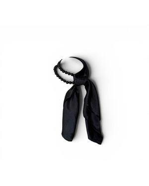 A'miss Noir Scarf Necklace - Black