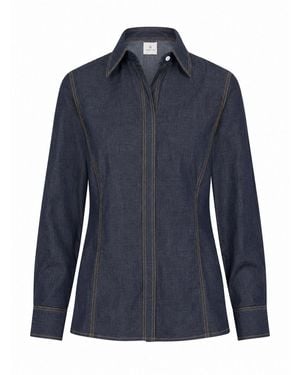 Gunda Hafner Ltd Dark Denim Fitted Shirt - Blue