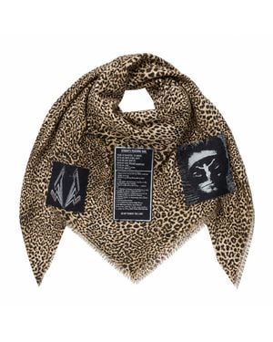 Stuart Trevor The Riot Patched Scarf - Brown