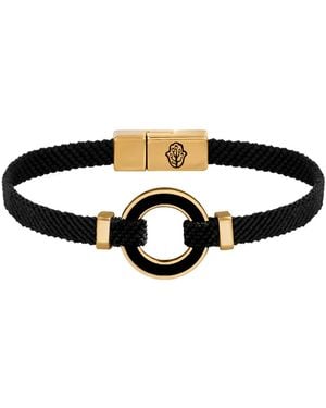 Karma and Luck Constant Protection Onyx Karma Circle String Bracelet - Black