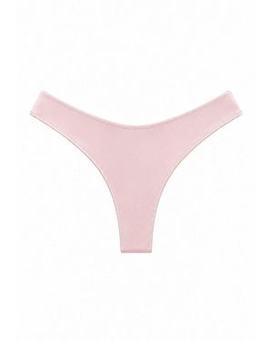 Montce Pale Blush Silkie Lulu Zig-Zag Stitch Bikini Bottom - Pink
