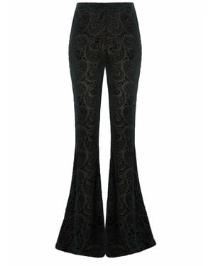 Little Lies Hendrix Devore Velvet Flares - Black