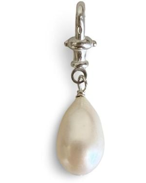 Leni James The Francesca Pearl Drop Charm - Metallic