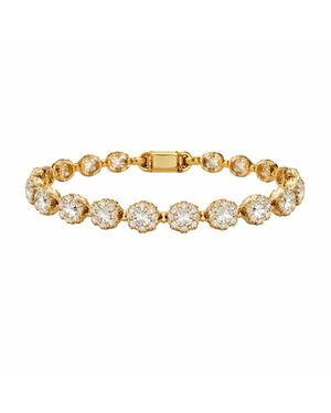 Maison De Gala Floral Crystal Tennis Bracelet - Metallic