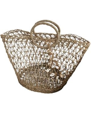 OhSun Neutrals Rara Skeleton Beach Tote - Metallic