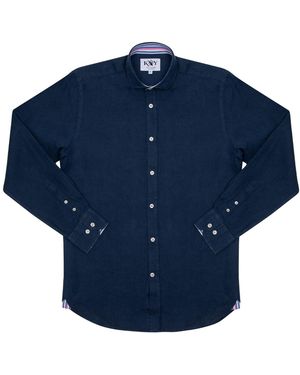 Koy Clothing Deep Linen Shirt - Blue